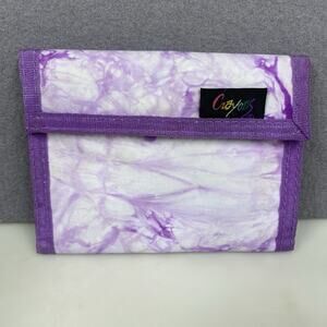 Vtg Crayons Wallet Tie Dye Purple Retro Old School Nostalgia Hills 1980s Kids